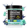 Creatine Monohydrate Gummies 5g, Muscle Growth, Creatine Gummy Supplements, L-Taurine Vitamin B12, Gain Energy, Workout Supplement, Sugar Free, Non-Sticky, Vegan for Men & Women Blueberry 60 Count