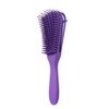 Blond Forte Medium Detangling Hair Brush for Curly Kinky Afro Textured, Wet or Dry Detangler Brush for Thick Hair + Bonus Edge Brush and Wide Tooth Comb (Purple)