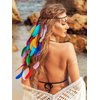 GORTIN Boho Feather Headband Gypsy Headpiece Headdress Bohemian Hippie Headbands Indian Festival Hair Band Adjust Long Feather Hair Accessories for Women and Girls (Colorful)
