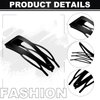 Chinco 24 Pieces Double Grip Hair Clips Metal Snap Hair Clips Women Hair Barrettes for Hair Making, Salon Supplies (Black, 2.8 Inch)