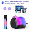 KidsFaves Cat Mini Karaoke Machine for Kids,with Wireless Microphone,Portable Bluetooth Speaker with LED Lights, Christmas Kids Toys Gifts for Girls 3-12 Year Old Party Home KTV