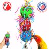 Bonka Bird Toys 1088 Stuff Balls Medium Foraging Fiesta Parrot Cage Toy, Conures, Ringneck, Quakers, and Similar Breed Sizes