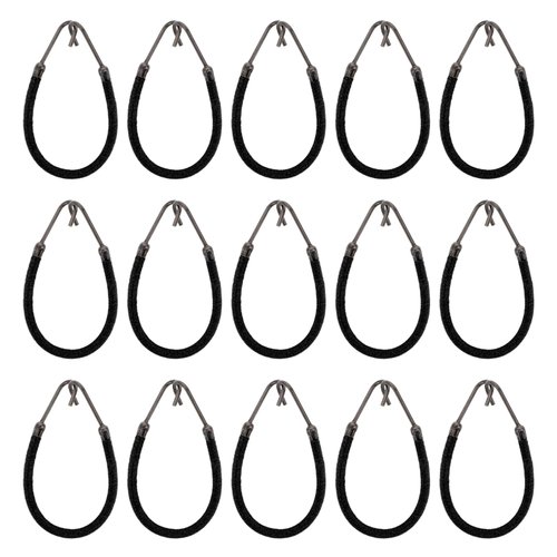 15PCS Elastic Hook Hair Tie Ponytails Hooks Elastic Band Hair Styling Hair Cord Hair Clips for Women Girls Curly Hair Long Hair (Black)
