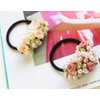 3PCS Fashion Imitation Pearl Elastic Hair Ties Beaded Flower Pearl Hair Band Women Satin Ribbon Ponytail Hair Accessories