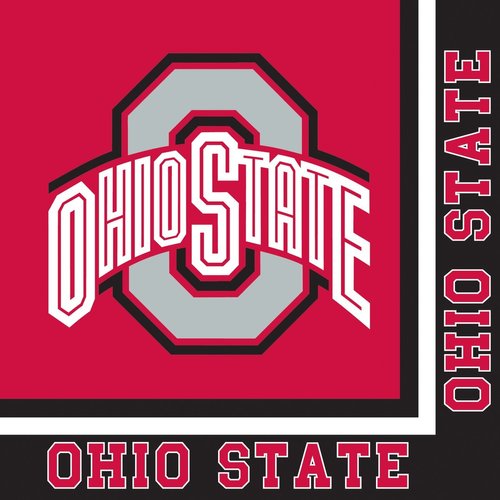Creative Converting Ohio State University 2-Ply Lunch Paper Napkins, 16 Ct, 6.5", Multicolor