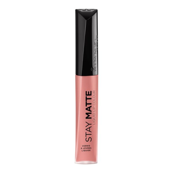 Rimmel London Stay Matte Liquid Lip Color with Full Coverage Kiss-Proof Waterproof Matte Lipstick Formula that Lasts 12 Hours - 707 Raw Kiss, .21oz