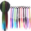 BENOSPACE 10 Pcs Girls Hair Extensions Accessories Colored Wigs Braids Headwear with Rubber Bands Ponytail Hair Ornament Twist Braid Rope Headdres for Women Kids Party Highlights Cosplay Dress Up