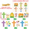 30 Sets Easter Jesus He is Risen Craft Kits for Kids DIY Easter Religious Crosses Art Craft Make a Easter Jesus Resurrection Scene Ornament Spring Christian Creative Art Projects, Kids Party Favors