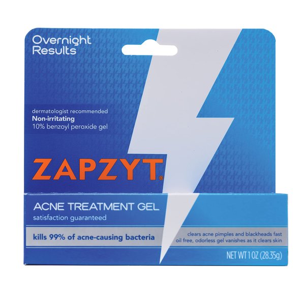Zapzyt Maximum Strength 10% Benzoyl Peroxide Acne Treatment Gel 1 oz. (Pack of 10)