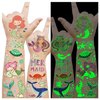 Cerlaza 300 Styles (23 Sheets) Luminous Mermaid Party Decorations Temporary Tattoos for Kids, Glow Mermaid Birthday Party Supplies Favors for Girls, Mermaid Goodie Bags Fillers