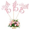 12 Pack Mis 15 Centerpiece Sticks for Table, Glitter Happy 15th Birthday Party Decorations, Hello 15 Fabulous Table Toppers, Cheers to 15 Years Old Birthday Anniversary Party Decotations Pink