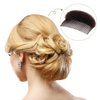 QUUPY 2PCS Hair Decoration Comb Sponge Foam Hair Bump it up Volume Insert Hair Base Styling Accessories Back Do Beehive hair styler Tool(Brown)