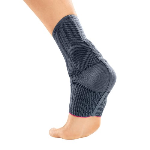 medi Achimed Knit Ankle Support for Men & Women - Achilles Brace, Compressive Foot Wrap, Post-Surgical, Moderate Support Ankle Stabilization, II, Silver