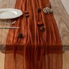 Keketo Cheesecloth Table Runner Terracotta Rust Gauze 120 Inch 10 FT Rustic Burnt Orange Cheese Cloth Table Runner for Wedding Baby Bridal Shower Party Boho Sheer Easter Centerpiece Home Decoration