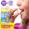 Vita Guard Calcium D3 Chewable Tablets for Kids – 640 mg Calcium & 320 IU Vitamin D3 – Non-GMO, Organic – Milk Flavor – Bone & Teeth Support Supplement – 90 Tablets for Ages 2+