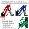 RCMYou RC Front Rear Suspension A-Arms Upgrades Part for 1/10 Rustler VXL/Stampede VXL 2WD,Alloy Arms Hop Ups w/Tie Bar,Replace 3631 3655,Red