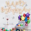 Happy Birthday Balloons Banner 16 Inch, Foil Balloons Personalized Name Letters Balloons Sign Birthday Party Decorations for Women Men Boys Girls (Caramel)