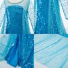 AHLPO Elsa Dress Princess Dress Up for Girls Halloween Cosplay Elsa Costume Snow Queen Fancy Dress Up Birthday Outfit