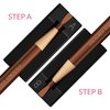 2-in-1 Metal Duckbill-Shape Eyebrow Pencil Shaper with 2 Single Edge Razor Blades - Eye Makeup Shaping Tool for Waterproof Peel Off Brow Pencils - Compact Cosmetic Shaper for Beginners & Professional