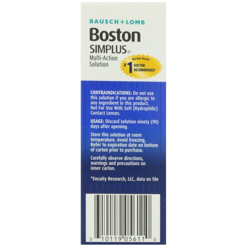 Bausch & Lomb Boston Simplus Multi-Action Solution, 3.5 oz, (for rigid gas permeable lenses)