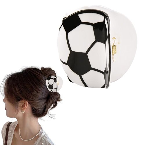 Football Hair Clip for Women Soccer Claw Clips for Hair Accessories Sports Hair Clips for Women Non Slip Soccer Football Jaw Clips for Girls Football Soccer Accessories Stuff Hair Clamps