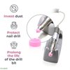 OSIRIDEH2- Nail Drill Dust Guard, Dust Guard For Nail Drill, Supplies Electric Nail Filer Plastic Cap-Nail Art Tools Drill Dust Collector Dust Stopper Nail Drill Bit (10pcs(Pink))