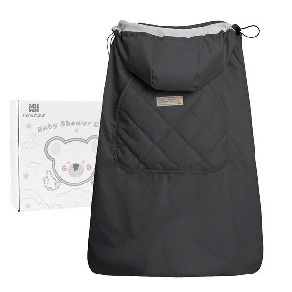 Bebamour Baby Carrier Cover Universal Hoodie All Season Carrier Cover for Baby Carrier (Dark Grey)