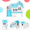 Skylety 5 Pieces Hamster Toys Include Wooden Hamster House Guinea Pig Hideout Rainbow Bridge Hamster Seesaw Hamster Swing Hamster Exercise Circle Cage Toy for Small Animals
