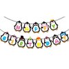 Cute Penguin Happy Birthday Banner, Penguin Birthday Party Decorations, Boy Girl Baby Shower Cartoon Animal Theme Supplies Garland, Winter Onederland Kids 1st First Bday Decor