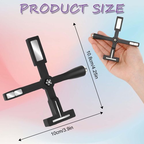 PEOVLVN Nail Magnets for Nail Art, 5 in 1 Nail Magnet Tool Cat Eye Magnet for Nails Multi-function Nail Magnets Nail Design Tools for Salon Studio Home Manicure DIY Nail Art (Black)