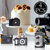 4 Pcs Digital Camera Mini DSLR Camera 1:4 Ratio, Mini Decorative Accessories Photography Props Gifts, Mini Decoration, Doll Accessories, Bag Charms