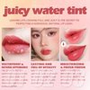 BliBling 6 Colors Lip Tint Stain Mini Liquid Lipstick,Strawberry Lip Tint Moisturizing Natural Lip Gloss,Multi-Use Lip and Cheek Tint,Non-Stick Cup,Lightweight,Vivid Color Lip Makeup