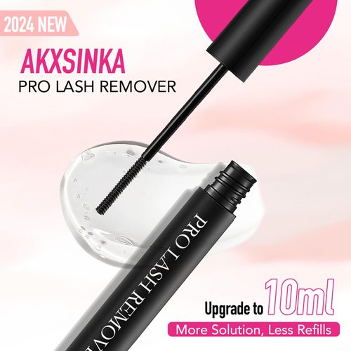 AKXSINKA Lash Glue Remover for Cluster Lashes, 5ML Lash Cluster Remover, Lash Bond and Seal Remover for DIY Lash Extensions, Self-Use at Home Lash Bond Remover for Sentive Eyes