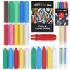 Arteza Kids Sidewalk Chalk, Set of 36, Easy-to-Hold Washable Chalk with Game Guide