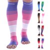 Doc Miller Open Toe Compression Socks Women and Men 20-30mmHg, Toeless Compression Socks Women, Support Shin Splints, Calf Recovery, Varicose Veins, 1 Pair Knee High