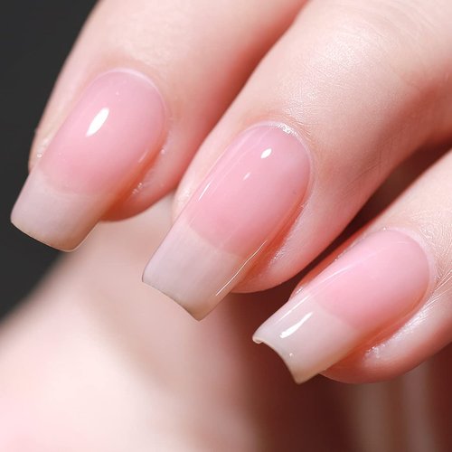 FZANEST Nude Gel Nail Polish LED UV Jelly Milky Transparent Sheer Natural Color Gel Polish French...