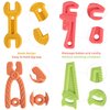 Yinghezu 8 Pack Chew Baby Teething Toys for 0-12 Months, Freezable BPA Free Silicone Baby Molar Teether Chew Toys, Hammer Wrench Spanner Pliers Hand Saw Shape Baby Girl's Boy Car Seat Toy