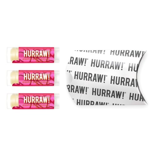 Hurraw! Grapefruit, Ginger, Eucalyptus (Kapha) Lip Balm, 3 Pack: Organic, Certified Vegan, Cruelty and Gluten Free. Non-GMO, 100% Natural Ingredients. Bee, Shea, Soy and Palm Free. Made in USA