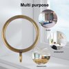 1 1/2-Inch Antique Brass Curtain Rings with Eyelets for Curtain Rods (Set of 30 PCS Curtain Rings)
