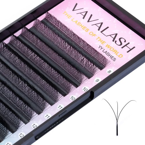 VAVALASH W-shaped Eyelash Extension 3D Premade Fans 0.07 D Curl Volume Lash Extensions Easy Fanning Lashes Matte Black Volume Premade W Lashes(W Shaped-3D-0.07-D-8-15mm）