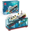 PYPIBAWLY Titanic Sink and Break in Half Toy Building Blocks Set, Titanic Toys for Kids, Titanic Cruise Ship Model Toy, Titanic Model Ship Kit, Boat Bricks Kit 247 PCs