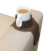 CouchCoaster - The Original and Patented Armrest Couch Cup Holder – A Weighted, Silicone, Anti Slip Coaster Stops Spills On Your Sofa, Arm Chair Or Recliner and Keeps Drinks Within Reach, Mocha Brown