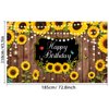 Sunflower Happy Birthday Party Decorations Rustic Wood Photography Butterfly Sunflower backdrop Banner Background for Indoor Outdoor Birthday Party Baby Shower Decor Supplies
