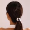 2PCS Metal Cuff Ponytail Holder Elastic Hair Band Rope Women Girls Hair Ties Hair Accessories Hair Rope Golden and Silver