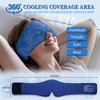 Cooling Gel Eye Mask Sleep - Puffy Eyes,Dark Circles,Migraine Relief, FSA HSA Eligible, FACEMOON Reusable Sleep Mask for Hot & Ice Cold Compress,Long-Lasting Comfort for Dry Eyes,Eye Strain(Blue)