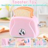 Play Kitchen Appliances Toys - Kids Kitchen Playset Accessories, Pretend Play Toy Sets with Coffee Maker, Mixer, Toaster with Realistic Lights & Sounds, Gifts for Toddler Girls Ages 2 3 4 5 6 7