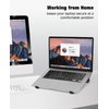 Thibault Aluminum Laptop Stand for Desk - Cooling Ergonomic Design - Fits MacBook Air Pro/DELL/HP/Lenovo/ThinkPad/Alienware - 13/14/15.6/16 -Easy Assembly- Ventilated Laptop Stand for Optimal Airflow