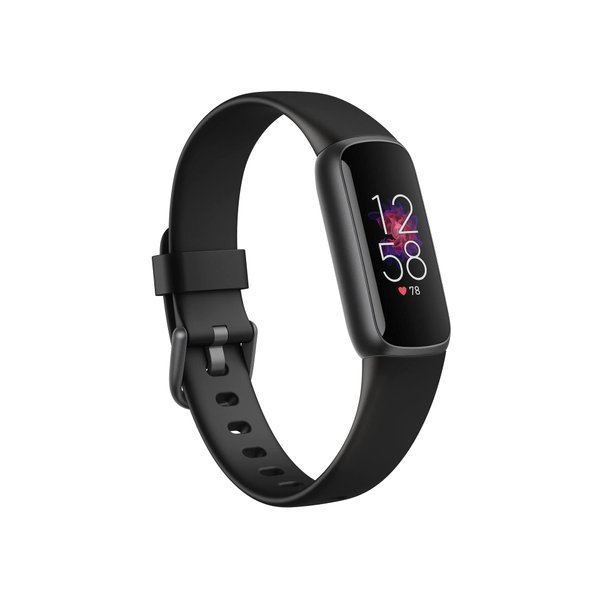 Fitbit Luxe Fitness and Wellness Tracker with Stress Management, Sleep Tracking and 24/7 Heart Rate, Black/Graphite, One Size (S & L Bands Included) (Renewed)