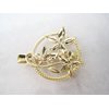 Generic Small gold or silver flower hair barrette alligator clip bridal clip bridal (Primary color: Gold)