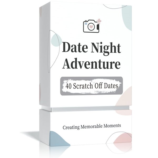 Tryuunion Valentines Day Gifts for Him, 40 Date Ideas Card Games for Couples Date Night - Unique Date Deck Scratch Off Cards, Great Couple Gifts for Boyfriend- Romantic Wedding for Him and Her